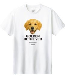 Moftique(モフティック) 半袖Tシャツ ゴールデンレトリーバー 犬 アニマル プリント 5.6オンス カットソー メンズ ユニセックス