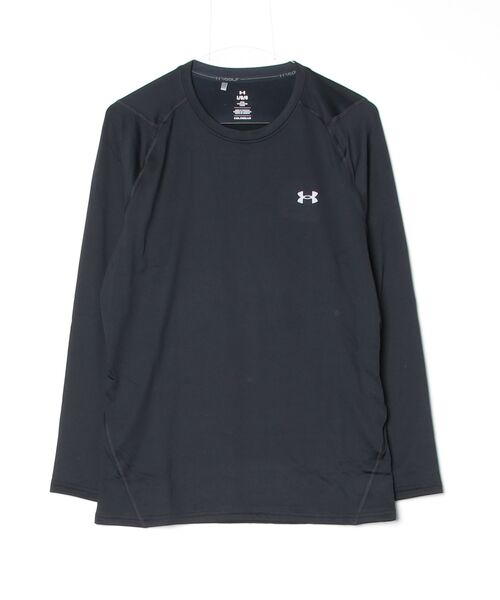 UNDER ARMOUR(アンダーアーマー)の「UAコールドギア フィッティド ロングスリーブ クルーネック シャツ(ゴルフ/メンズ)(Tシャツ/カットソー・メンズ・ブラック・L)」の1枚目の写真
