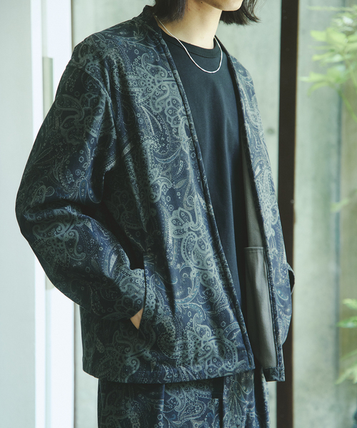 JOURNAL STANDARD(ジャーナルスタンダード)の「トリコット コーデュロイ カーディガン ジャケット(ノーカラージャケット・メンズ・チャコールグレー/ブラウン・SMALL/MEDIUM/LARGE)」の12枚目の写真