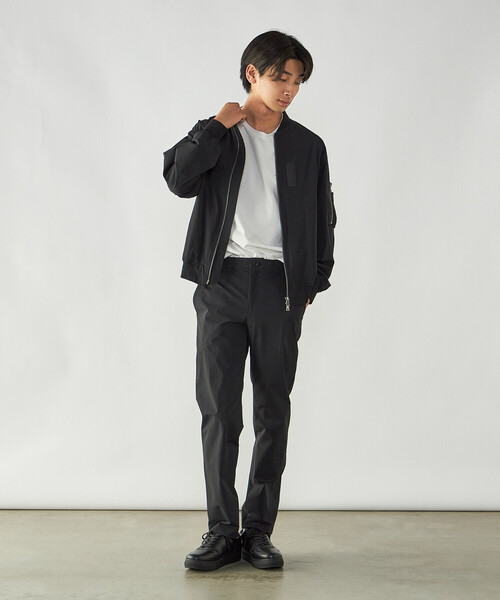 COMME CA ISM(コムサイズム)の「【セットアップ対応】4U テーパードパンツ(スラックス・メンズ・ブラック/チャコール・L/S/M)」の3枚目の写真
