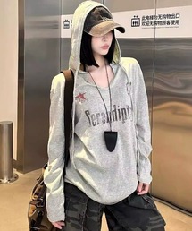 【2026 AW】ユーズドライク フロントロゴ バッグデザイン フーディ ロンT