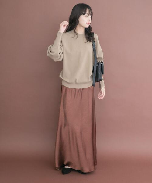 ITEMS URBANRESEARCH（アイテムズ アーバンリサーチ）の「ソフトタッチラグランニット（ニット/セーター・レディース・ブラウン/レッド/ネイビー/ベージュ・FREE）」の20枚目の写真