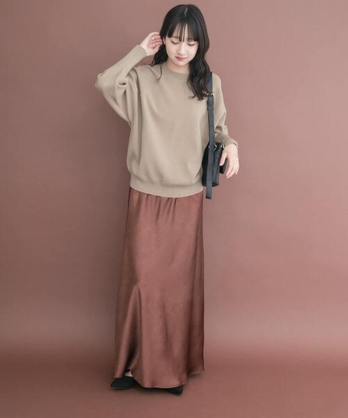 ITEMS URBANRESEARCH（アイテムズ アーバンリサーチ）の「ソフトタッチラグランニット（ニット/セーター・レディース・ブラウン/レッド/ネイビー/ベージュ・FREE）」の21枚目の写真
