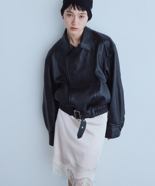 CODE A(コードエー)の「UKI UKI*CODE A|satin lace skirt(スカート・レディース・ピンク/オフホワイト・36/34)」の9枚目の写真