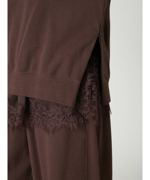 FRAY I.D(フレイアイディー)の「2wayレーストリムオフショルスウェット(Tシャツ/カットソー・レディース・アイボリー/ブラウン/グレー・F)」の15枚目の写真