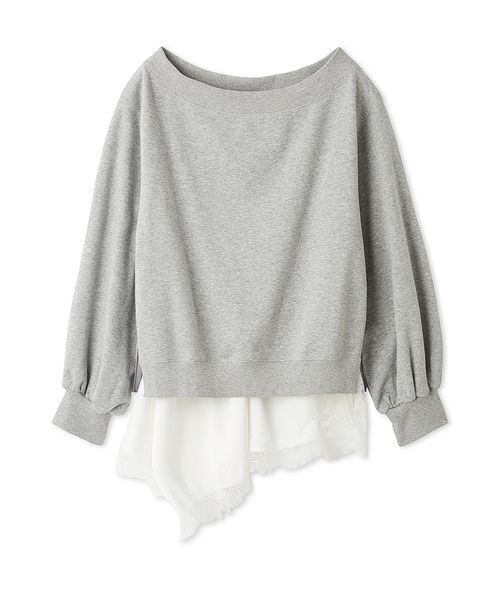 FRAY I.D(フレイアイディー)の「2wayレーストリムオフショルスウェット(Tシャツ/カットソー・レディース・アイボリー/ブラウン/グレー・F)」の20枚目の写真