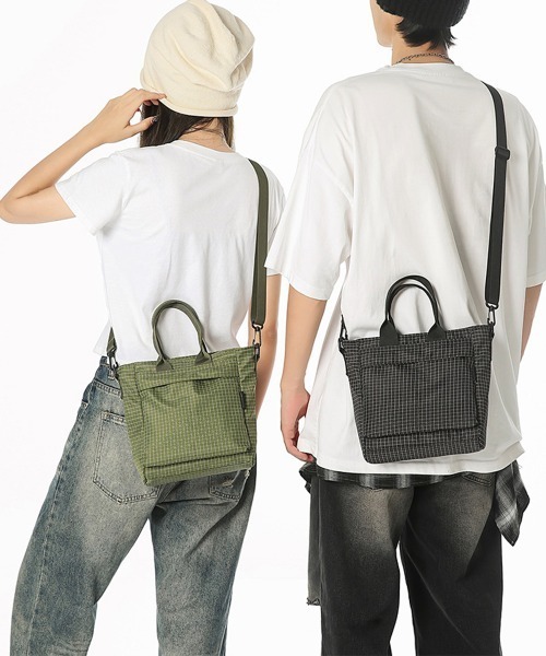 Miniministore(ミニミニストア)の「軽量ナイロンショルダーバッグ 2way鞄(ショルダーバッグ・レディース・グリーン系1/ブラック系2/ブラック系1/グリーン系2・FREE)」の16枚目の写真