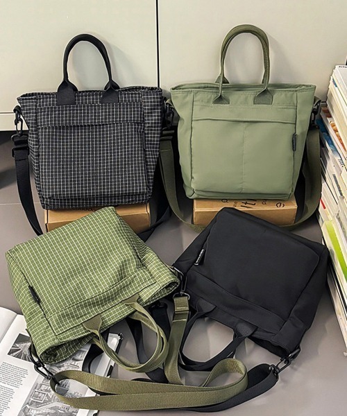 Miniministore(ミニミニストア)の「軽量ナイロンショルダーバッグ 2way鞄(ショルダーバッグ・レディース・グリーン系1/ブラック系2/ブラック系1/グリーン系2・FREE)」の21枚目の写真