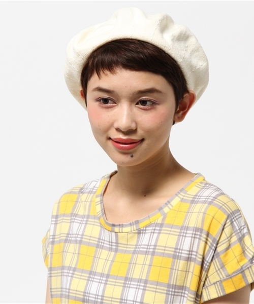 Rouge vif(ルージュヴィフ)の「ベレー帽(ハンチング/ベレー帽・レディース・オフホワイト/ブラック・FREE)」の8枚目の写真