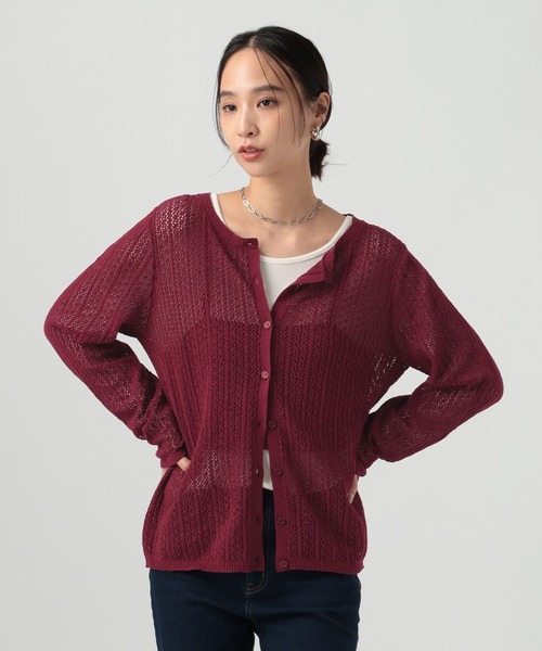 BAYFLOW(ベイフロー)の「キャミ付き2Pニットカーディガン(ニット/セーター・レディース・ブラウン/ナチュラル/ボルドー・FREE)」の22枚目の写真