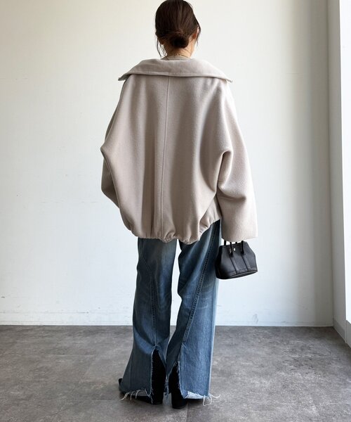 DouDou(ドゥドゥ)の「【WEB限定】ジップアップコート(その他アウター・レディース・キャメル/ブラック/ベージュ・FREE)」の17枚目の写真
