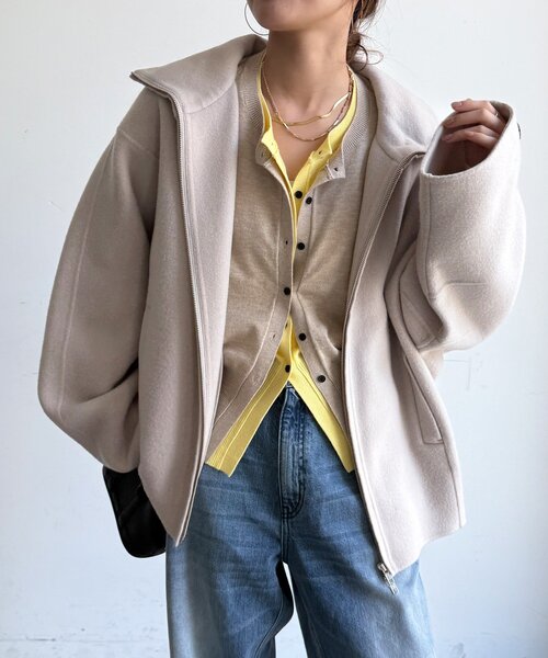 DouDou(ドゥドゥ)の「【WEB限定】ジップアップコート(その他アウター・レディース・キャメル/ブラック/ベージュ・FREE)」の19枚目の写真