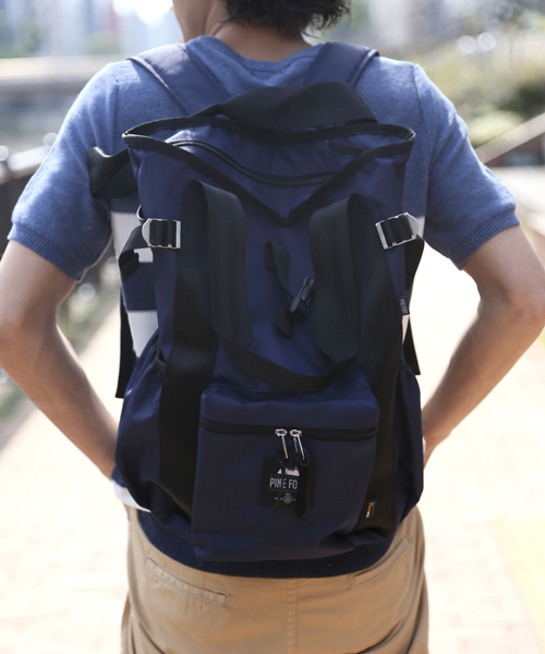 Denime（ドゥニーム）の「【PINE FORT】2WAY TOTE PACK（トートバッグ・メンズ・オリーブ/ホワイト/ネイビー/ブラック・FREE）」の4枚目の写真