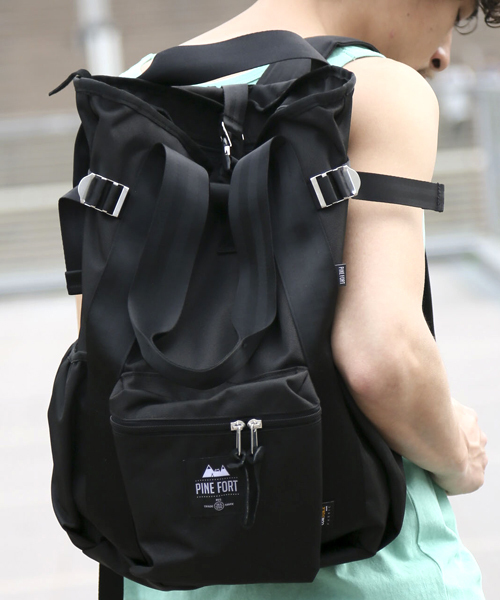 Denime（ドゥニーム）の「【PINE FORT】2WAY TOTE PACK（トートバッグ・メンズ・オリーブ/ホワイト/ネイビー/ブラック・FREE）」の3枚目の写真