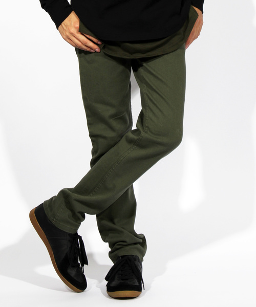 ８(eight)（エイト）の「テーパードスキニーパンツ  デニムジーンズ（デニムパンツ・メンズ・ネイビー/ベージュ/ブラック/ホワイト/ブルー/カーキ・MEDIUM/SMALL/X-LARGE/LARGE）」の4枚目の写真