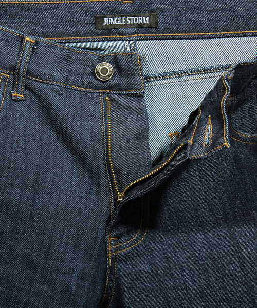 ８(eight)（エイト）の「テーパードスキニーパンツ  デニムジーンズ（デニムパンツ・メンズ・ネイビー/ベージュ/ブラック/ホワイト/ブルー/カーキ・MEDIUM/SMALL/X-LARGE/LARGE）」の7枚目の写真