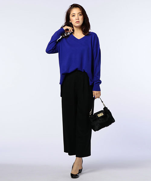 NOLLEY’S（ノーリーズ）の「【GINGER2月号/STORY2月号掲載】圧縮スムースワイドパンツ（その他パンツ・レディース・オフホワイト/ベージュ/ブラック・38/36/34）」の22枚目の写真