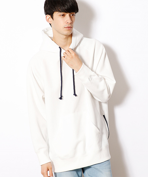 Purple&Yellow（パープルアンドイエロー）の「ダンボールニットビッグシルエットパーカ（パーカー・メンズ・グレー/ホワイト/ネイビー/ブルー・MEDIUM/SMALL）」の2枚目の写真