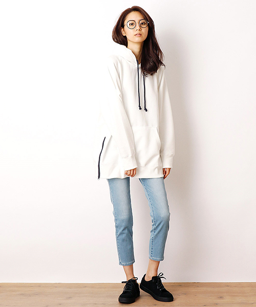 Purple&Yellow（パープルアンドイエロー）の「ダンボールニットビッグシルエットパーカ（パーカー・メンズ・グレー/ホワイト/ネイビー/ブルー・MEDIUM/SMALL）」の17枚目の写真