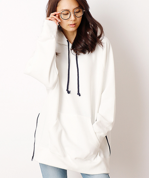 Purple&Yellow（パープルアンドイエロー）の「ダンボールニットビッグシルエットパーカ（パーカー・メンズ・グレー/ホワイト/ネイビー/ブルー・MEDIUM/SMALL）」の14枚目の写真