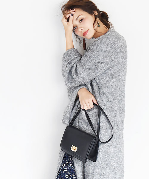 Luz Llena (philter)（ラズレナ　フィルター）の「バンブーバックル付きスクエアショルダーバッグ（ショルダーバッグ・レディース・キャメル/ブラウン/ブラック・ﾌﾘ-）」の20枚目の写真