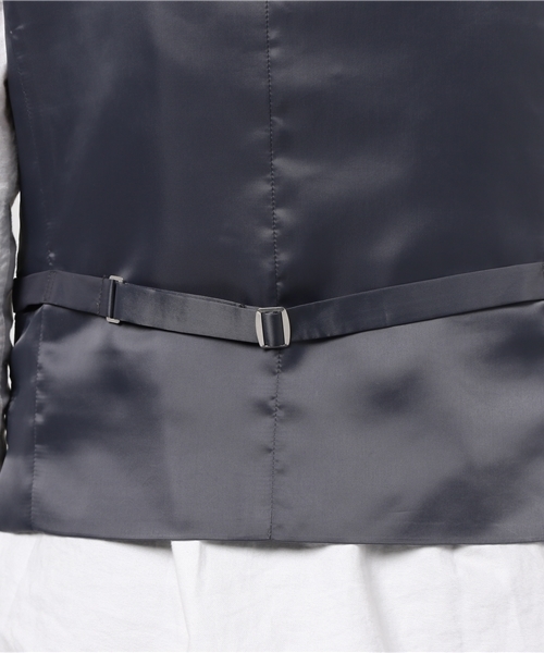 ABAHOUSE（アバハウス）の「【3ピース対応】トリコットメッシュパッカブルジレ（ベスト・メンズ・ダークネイビー/グレー・46/48）」の8枚目の写真