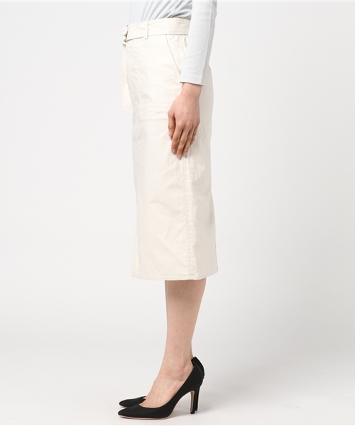 plage（プラージュ）の「バックサテン ストレートスカート◆（スカート・レディース・ホワイト/ベージュ・36/38/34）」の4枚目の写真