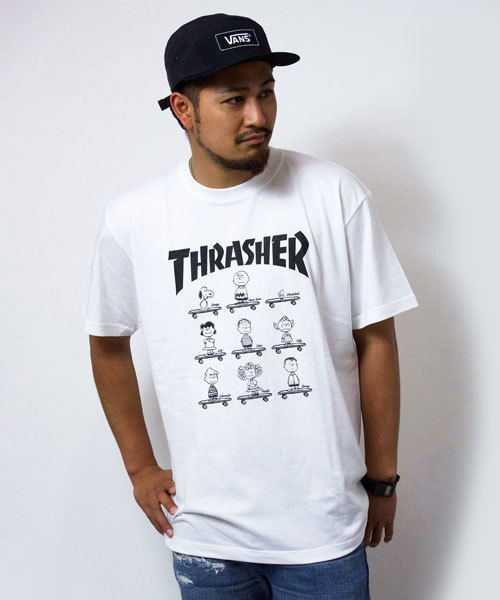 THRASHER(スラッシャー)の「THRASHER×PNオールスターボードTシャツ(Tシャツ/カットソー・メンズ・ブラック/ホワイト・L/M/XL)」の2枚目の写真