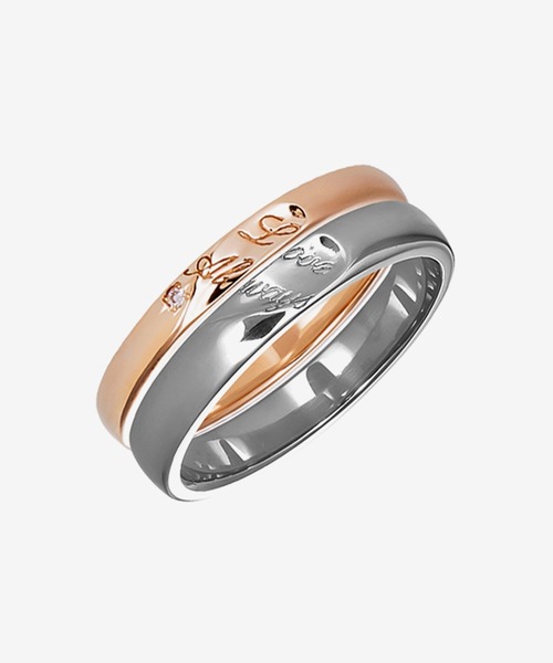 BLOOM（ブルーム）の「シルバー ダイヤモンド ハートシェア ペアリング BLOOM/ブルーム（リング・レディース・ピンク・5号/13号/9号/7号/11号）」の6枚目の写真