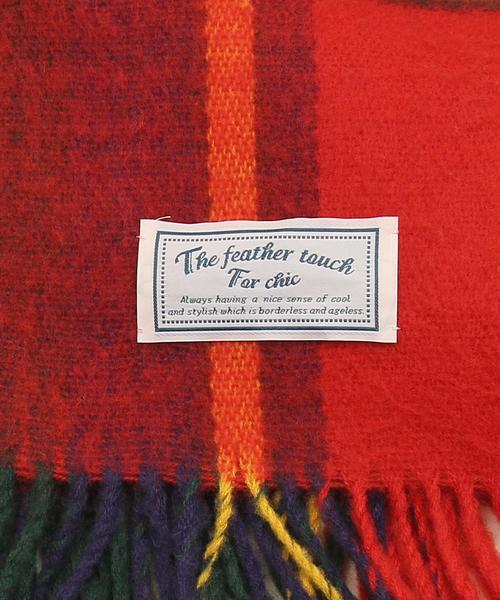 coen（コーエン）の「フェザータッチチェックストール(ブラック⇒ WEB限定カラー)(マフラー)（ストール/ショール・レディース・ブラック/レッド/グリーン/ワイン/ライトブルー・FREE）」の11枚目の写真