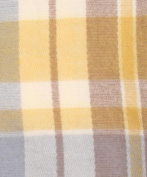 coen（コーエン）の「フェザータッチチェックストール(ブラック⇒ WEB限定カラー)(マフラー)（ストール/ショール・レディース・ブラック/レッド/グリーン/ワイン/ライトブルー・FREE）」の18枚目の写真