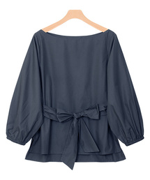 Pierrot | 【2017AW】ウエストリボン付き ボリューム袖ブラウス(シャツ/ブラウス)