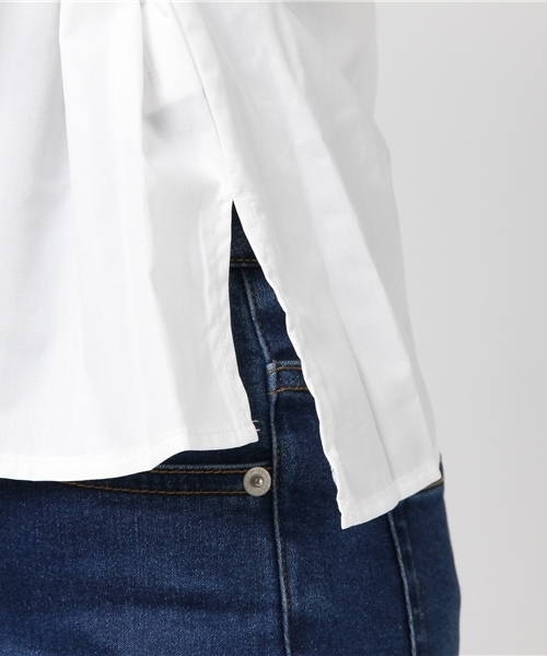 Pierrot(ピエロ)の「ウエストリボン付き ボリューム袖ブラウス(シャツ/ブラウス・レディース・オフホワイト/ベージュ/カーキ/ネイビー・L/M)」の9枚目の写真