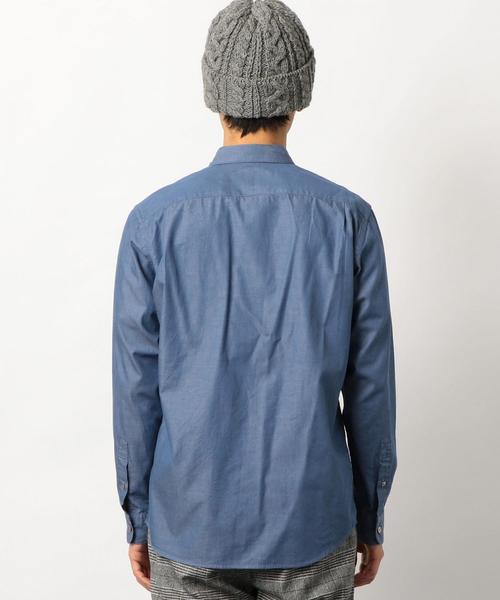 green label relaxing（グリーンレーベルリラクシング）の「NM シャンブレー ミニレギュラーカラー シャツ ◆（シャツ/ブラウス・メンズ・ネイビー/コバルトブルー・LARGE/X-LARGE/MEDIUM/SMALL/X-SMALL）」の14枚目の写真