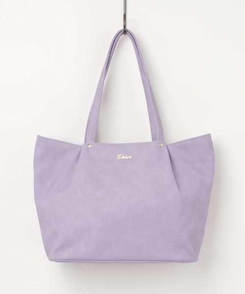 KOBE LETTUCE（コウベレタス）の「A4サイズ対応大容量肩掛けファスナートートバッグ（トートバッグ・レディース・ボルドー/グリーン/ネイビー/レッド/キャメル/ブラック/ベージュ/サックスブルー/アイボリー/ラベンダー/ピンク/グレー/イエロー・FREE）」の8枚目の写真