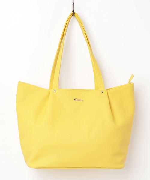 KOBE LETTUCE（コウベレタス）の「A4サイズ対応大容量肩掛けファスナートートバッグ（トートバッグ・レディース・ボルドー/グリーン/ネイビー/レッド/キャメル/ブラック/ベージュ/サックスブルー/アイボリー/ラベンダー/ピンク/グレー/イエロー・FREE）」の9枚目の写真