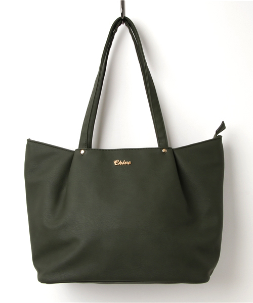 KOBE LETTUCE（コウベレタス）の「A4サイズ対応大容量肩掛けファスナートートバッグ（トートバッグ・レディース・ボルドー/グリーン/ネイビー/レッド/キャメル/ブラック/ベージュ/サックスブルー/アイボリー/ラベンダー/ピンク/グレー/イエロー・FREE）」の5枚目の写真