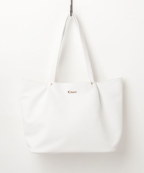 KOBE LETTUCE（コウベレタス）の「A4サイズ対応大容量肩掛けファスナートートバッグ（トートバッグ・レディース・ボルドー/グリーン/ネイビー/レッド/キャメル/ブラック/ベージュ/サックスブルー/アイボリー/ラベンダー/ピンク/グレー/イエロー・FREE）」の2枚目の写真