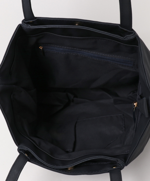 KOBE LETTUCE（コウベレタス）の「A4サイズ対応大容量肩掛けファスナートートバッグ（トートバッグ・レディース・ボルドー/グリーン/ネイビー/レッド/キャメル/ブラック/ベージュ/サックスブルー/アイボリー/ラベンダー/ピンク/グレー/イエロー・FREE）」の14枚目の写真