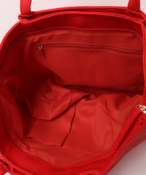 KOBE LETTUCE（コウベレタス）の「A4サイズ対応大容量肩掛けファスナートートバッグ（トートバッグ・レディース・ボルドー/グリーン/ネイビー/レッド/キャメル/ブラック/ベージュ/サックスブルー/アイボリー/ラベンダー/ピンク/グレー/イエロー・FREE）」の19枚目の写真