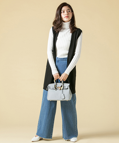 Edit Sheen（エディットシーン）の「スカーフ付きハンドバッグ（ハンドバッグ・レディース・ブラック/グレー/ピンク/モカ・FREE）」の13枚目の写真