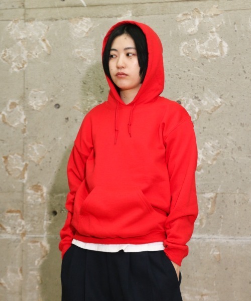 C.E.L.STORE（セルストア）の「【ZOZOTOWN限定】GILDAN/ギルダン 8OZ PULL HOODYプルオーバーフーディ(ユニセックス)（パーカー・メンズ・ロイヤルブルー/ブラック/ネイビー/グレー/レッド/ホワイト/オレンジ/ライトグリーン/オリーブ/ライトブルー/ライトピンク/パープル/サンドベージュ/ミント/ライトパープル/ライトグレー/ダークグリーン/レッド系その他/ゴールド・LARGE/MEDIUM/X-LARGE/XX-LARGE/SMALL）」の16枚目の写真