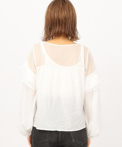 Another Edition（アナザーエディション）の「フリルブラウス（シャツ/ブラウス・レディース・ホワイト・FREE）」の2枚目の写真