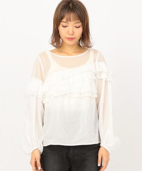 Another Edition（アナザーエディション）の「フリルブラウス（シャツ/ブラウス・レディース・ホワイト・FREE）」の4枚目の写真