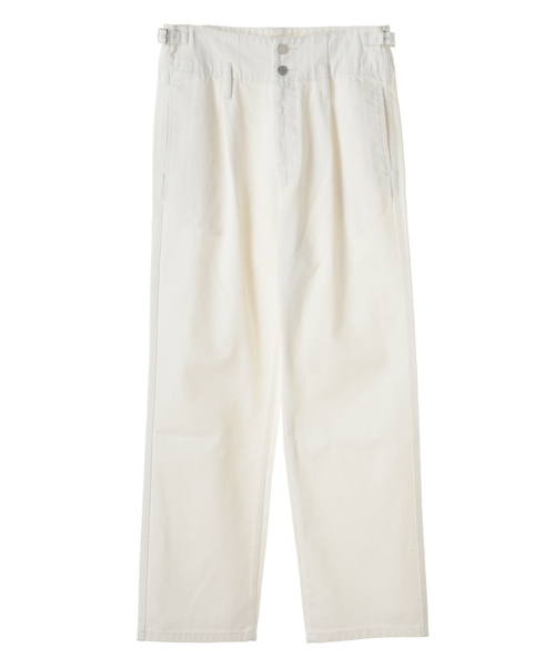 CLANE（クラネ）の「HIGHT WEAIST DENIM PANTS（デニムパンツ・メンズ・ブルー/ホワイト・0/1/2）」の2枚目の写真