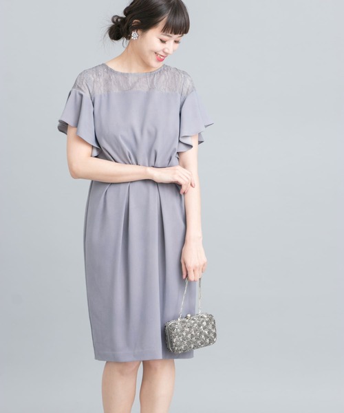 URBAN RESEARCH ROSSO(アーバンリサーチロッソ)の「デコルテレースフリルドレス∴(ドレス・レディース・イエロー/ミント/パープル系その他/グレー系その他/ブルー系その他/パープル/グリーン系その他/ピンク系その他・FREE)」の7枚目の写真