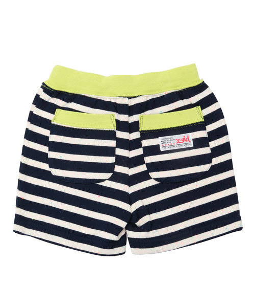 X-girl Stages（エックスガールステージス）の「STRIPY HALF PANT (4T～7T)（その他パンツ・キッズ・ネイビー/オレンジ/マルチ・4T/5T/6T/7T）」の5枚目の写真