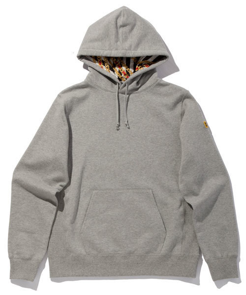 XLARGE(エクストララージ)の「SCARF LINED PULLOVER HOODIE(パーカー・メンズ・ブラック/アッシュグレー/レッド/グリーン/ネイビー・MEDIUM/LARGE/X-LARGE/SMALL)」の2枚目の写真