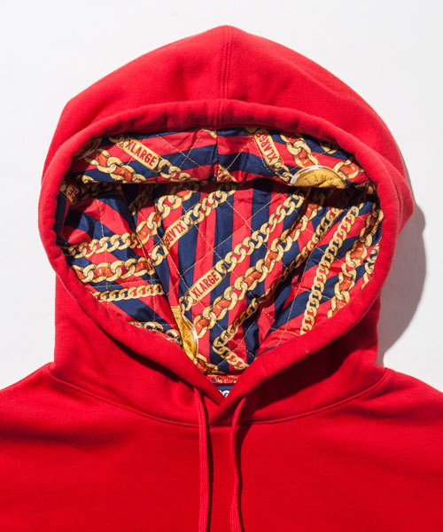 XLARGE(エクストララージ)の「SCARF LINED PULLOVER HOODIE(パーカー・メンズ・ブラック/アッシュグレー/レッド/グリーン/ネイビー・MEDIUM/LARGE/X-LARGE/SMALL)」の17枚目の写真