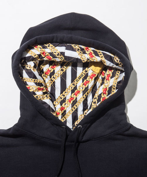 XLARGE(エクストララージ)の「SCARF LINED PULLOVER HOODIE(パーカー・メンズ・ブラック/アッシュグレー/レッド/グリーン/ネイビー・MEDIUM/LARGE/X-LARGE/SMALL)」の9枚目の写真